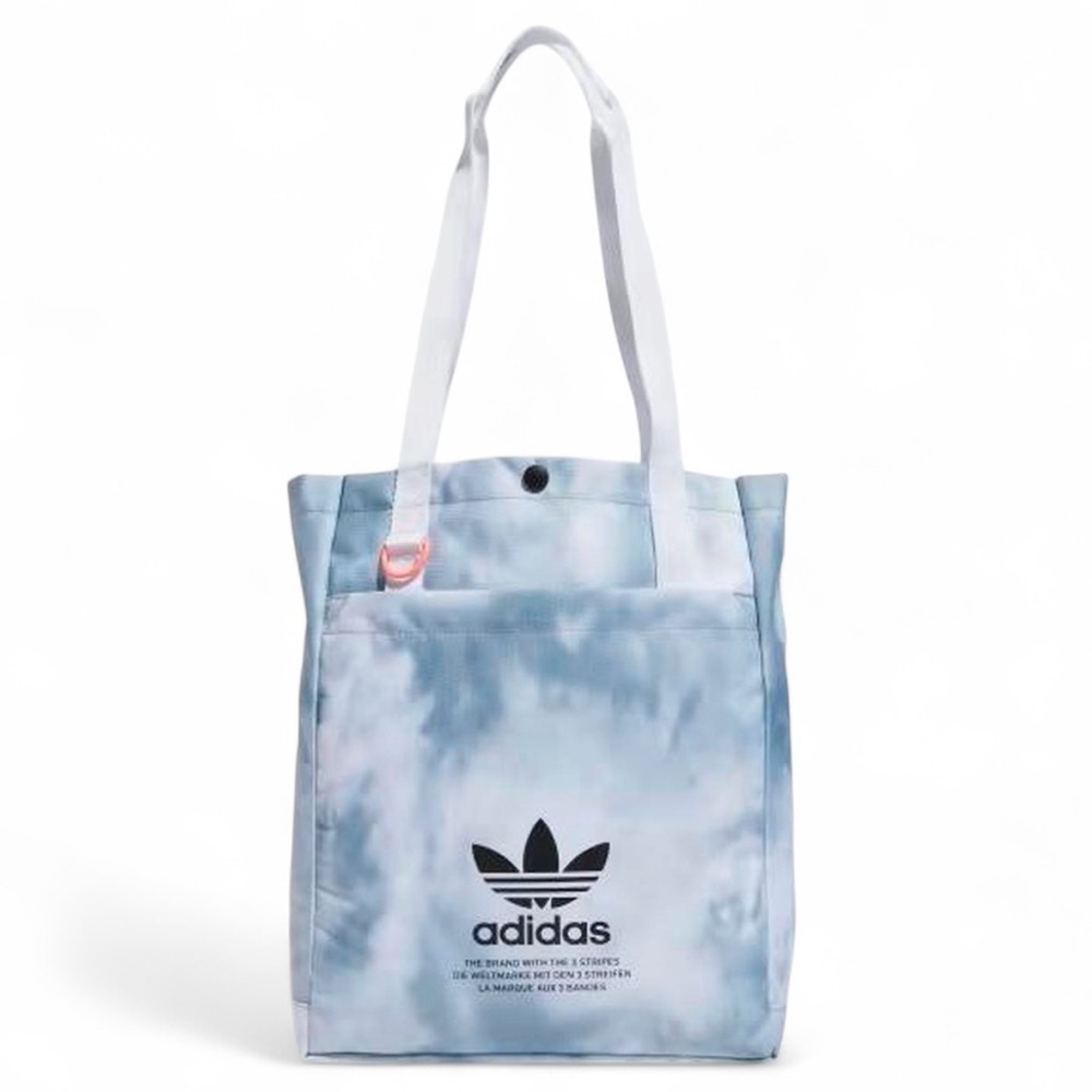 adidas Sky Blue Tie-Dye Tote with White Straps